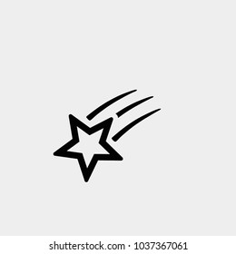 Star Falling Icon. Vector Star Icon. Meteorite Icon