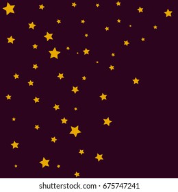 Star Falling Print. Dark Pink Starry Background. Vector Confetti Star Pattern. Starlit Indigo Card. Fall Chaotic Decor. Modern Creative Backdrop. Starlight.