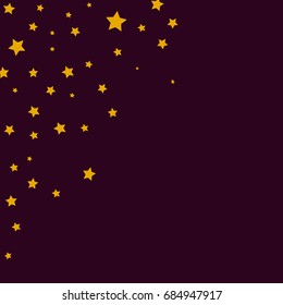 Star Falling Print. Dark Pink Starry Background. Vector Confetti Star Pattern. Starlit Indigo Card. Fall Chaotic Decor. Modern Creative Backdrop. Starlight.