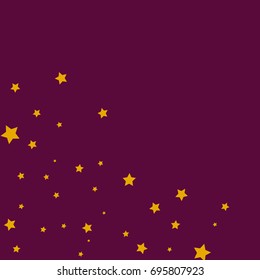 Star Falling Print. Dark Pink Starry Background. Vector Confetti Star Pattern. Starlit Indigo Card. Fall Chaotic Decor. Modern Creative Backdrop. Starlight.