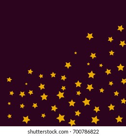 Star Falling Print. Dark Pink Starry Background. Vector Confetti Star Pattern. Starlit Indigo Card. Fall Chaotic Decor. Modern Creative Backdrop. Starlight.