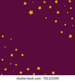 Star Falling Print. Dark Pink Starry Background. Vector Confetti Star Pattern. Starlit Indigo Card. Fall Chaotic Decor. Modern Creative Backdrop. Starlight.