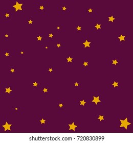 Star Falling Print. Dark Pink Starry Background. Vector Confetti Star Pattern. Starlit Indigo Card. Fall Chaotic Decor. Modern Creative Backdrop. Starlight.
