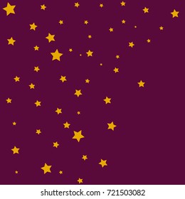 Star Falling Print. Dark Pink Starry Background. Vector Confetti Star Pattern. Starlit Indigo Card. Fall Chaotic Decor. Modern Creative Backdrop. Starlight.