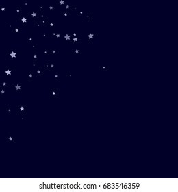 Star Falling Print. Dark Starry Background. Vector Confetti Star Background Pattern. Starlight Night. Astral Design. Black and White Starlit Card. Confetti Fall Chaotic Decor. Modern Creative Pattern.