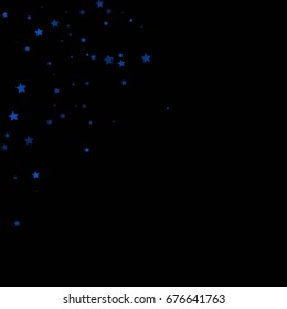 Star Falling Print. Gold Black Starry Background. Vector Confetti Star Background Pattern. Starlight Night. Astral Design. Golden Starlit Card. Confetti Fall Chaotic Decor. Modern Creative Pattern