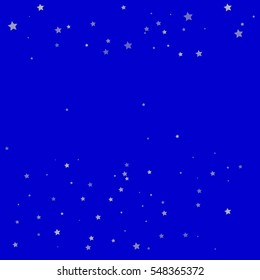 Star Falling Print. Gold Yellow Starry Background. Vector Confetti Star Background Pattern. Starlight Night. Astral Design. Golden Starlit Card. Confetti Fall Chaotic Decor. Modern Creative Pattern.