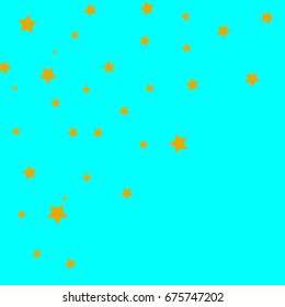 Star Falling Print. Light Green Starry Background. Vector Confetti Star Pattern. Starlit Indigo Card. Fall Chaotic Decor. Modern Creative Backdrop.