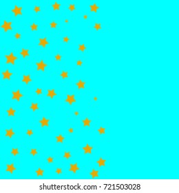 Star Falling Print. Light Green Starry Background. Vector Confetti Star Pattern. Starlit Indigo Card. Fall Chaotic Decor. Modern Creative Backdrop.