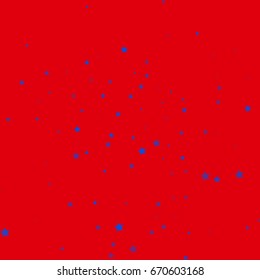 Star Falling Print. Red Blue Starry Background. Vector Confetti Star Background Pattern. Starlight Night. Astral Design. Starlit Card. Confetti Fall Chaotic Decor. Modern Creative Pattern.