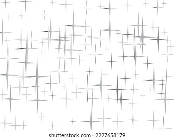 Star Falling Print. Transparent Silver Starry Background. Vector Confetti Star Background Pattern. Stars on sky. Illustration