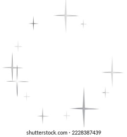 Star Falling Print. Transparent Silver Starry Background. Vector Confetti Star Background Pattern. Gray Starlit Card. Confetti Fall Chaotic Decor.