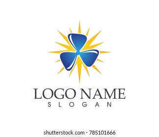 Star fan logo design  template