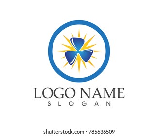 Star fan logo design template