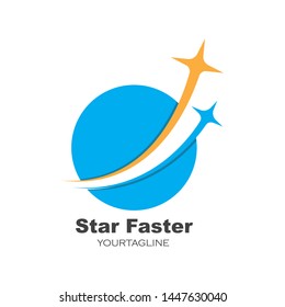 star faster express logo icon vector illustration design