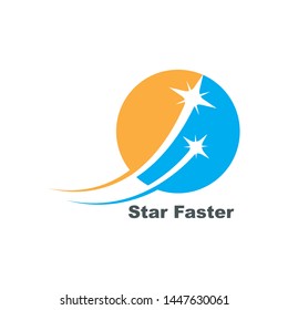 star faster express logo icon vector illustration design