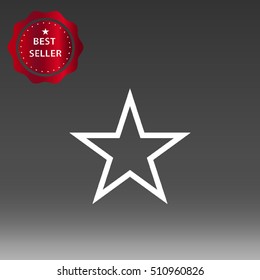 Star Favorite or Best Choice  Vector Icon Illustration