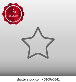 Star Favorite or Best Choice  Vector Icon Illustration