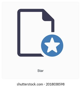 Star or Favorite Document Icon Concept