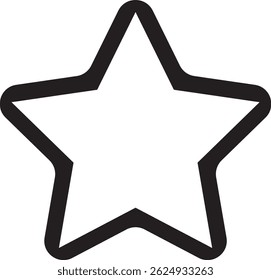 Star or favorite flat icon for apps and websites