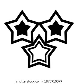 Icono plano favorito de estrella aislado en fondo blanco