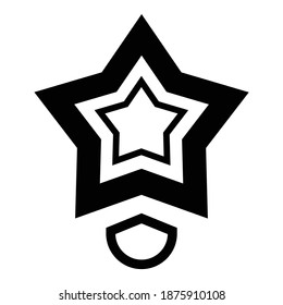 Star Favorite Flat Icon Isolated On White Background