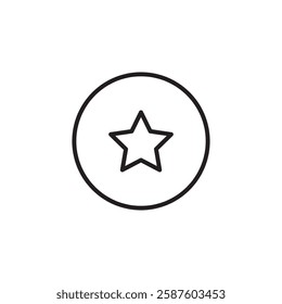 Star favorite icon line, vector simple illustration for web and app..eps