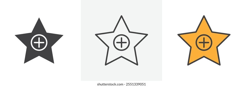 Star favorite icon pack. Vector illustration. EPS10