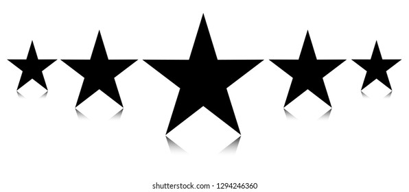 Star favorite icon or symbol favourity star for premium design with reflextion