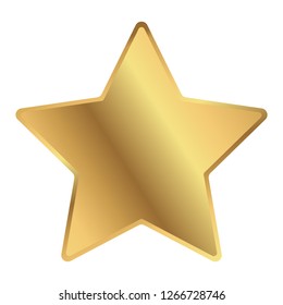 Star favorite icon or symbol golden favority star for premium design, smooth angle design