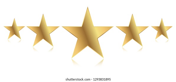 Star favorite icon or symbol golden favourity star for premium design with reflextion