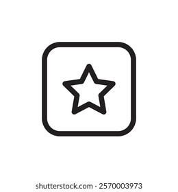 Star favorite icon Vector flat thin line illustration