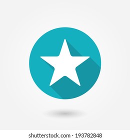 Star, favorite icon, vector illustration. Flat design style 