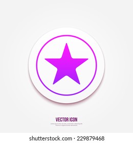Star, favorite icon, vector illustration