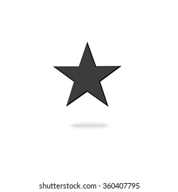 Star, favorite icon, vector illustration. Flat design style