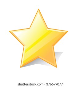 Star, favorite icon, vector illustration. 3d design style