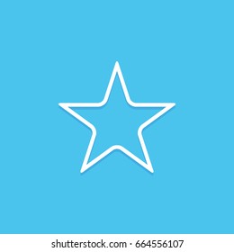 Star, favorite icon, vector illustration. Flat design style