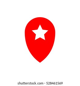Star favorite pin map icon