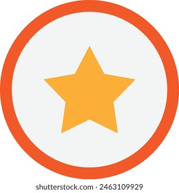 Star Favorite Rating Icon Vector Flat Illustration