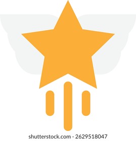 Ilustração plana do vetor de ícone de classificação favorito de estrelas