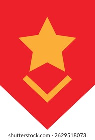 Ilustração plana do vetor de ícone de classificação favorito de estrelas