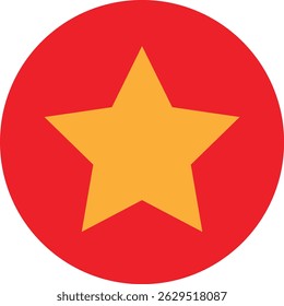 Star Favorite Rating Icon Vector Flat Illustration
