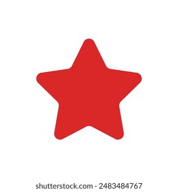 Star favorite red icon sign vector.