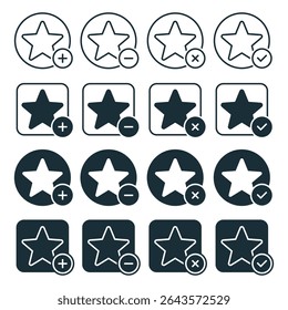 Star favorite set icon. Illustration vector