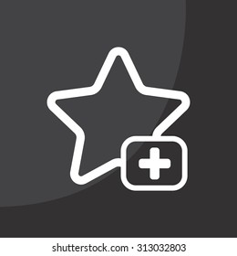 Star favorite sign web icon. Vector illustration design element