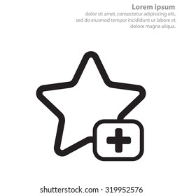 Star favorite sign web icon. Vector illustration design element