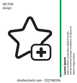 Star favorite sign web icon. Vector illustration design element