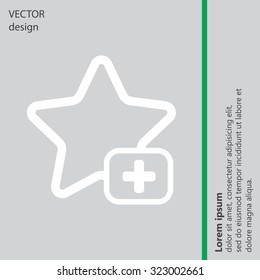 Star favorite sign web icon. Vector illustration design element