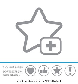 Star favorite sign web icon. Vector illustration design element