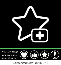 Star favorite sign web icon. Vector illustration design element